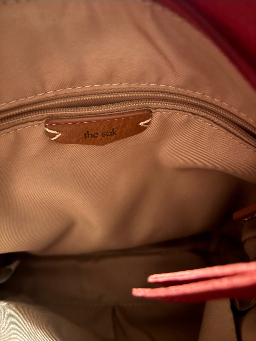 The Sak De Young Pebbled Red Leather Crossbody Bag - Picture 3 of 11